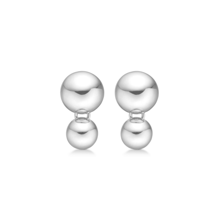 BIGGEST BALL silver earrings | Danish design by Mads Z