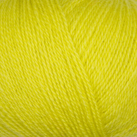 Close up af Gepard garn cashmere lace i farven limeglød