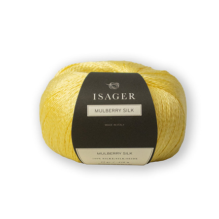Garnet Mulberry silk 100% silke fra Isager garn i farven lemon