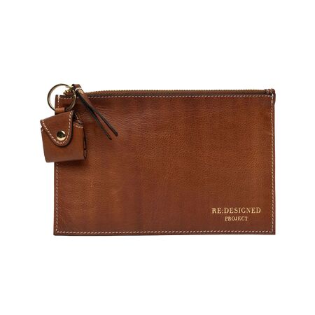 Project 5 Clutch Walnut-Gold RE-Designed laeder projekttaske