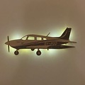Piper Archer DX flydekoration i 4 mm egefineret træ med LED-belysning