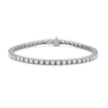TENNIS bracelet in 14 karat white gold with 2.50 ct. diamonds.