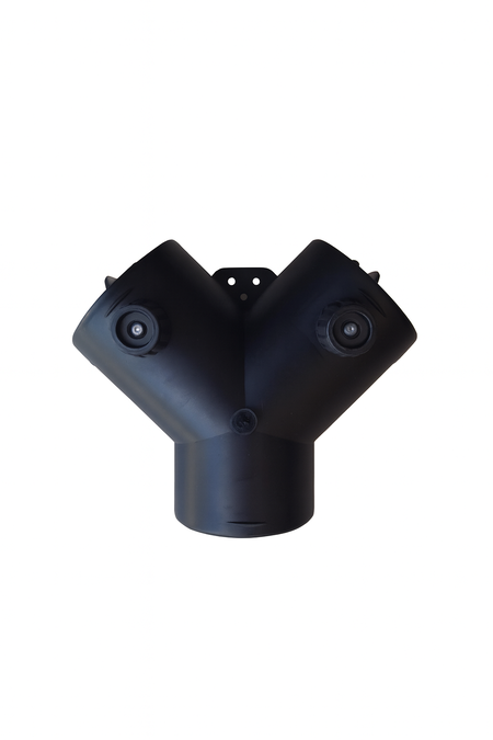 Y-stykke med spjæld Ø60/Ø75 mm – luftfordeler til dieselvarmer og oliefyr