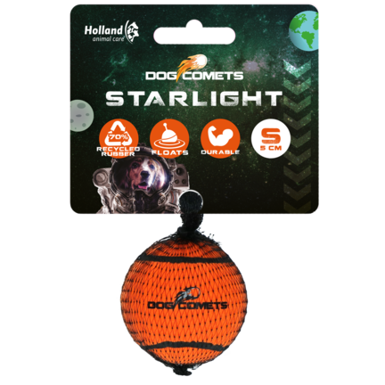 Dog Comets Starlight Tennisbold - S, orange