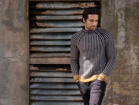 Skipper herresweater Hanne Rimmen Filcolana Strikkekit saga vilja