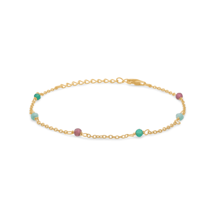 Daylight Bracelet - Gold plated colorful bracelet with pearls
