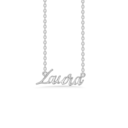 Name Tag Laura made in 925 pure sterling silver.