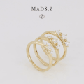 CROWN TRINITY diamantring i 14 karat guld | Mads Z
