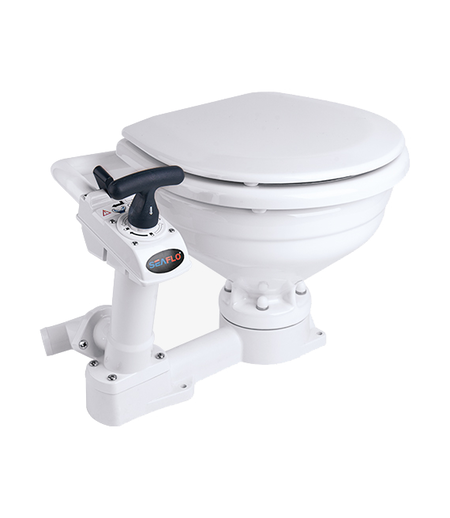 seaflo manuelt toilet compact baad porcelaen