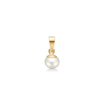 Pearl pendant in 9 karat gold with cultured pearl | Danish design by Mads Z