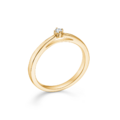CROWN solitaire and diamond ring in 14 karat gold | Danish design by Mads Z