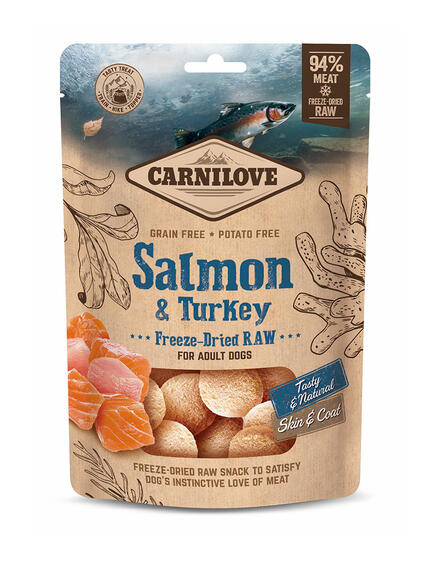 Carnilove Freeze-dried raw snacks salmon and turkey