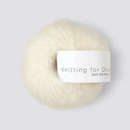 silk mohair fra knitting for olive ufarvet (hvid)