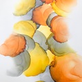 ink maleri orange gul 60x80cm