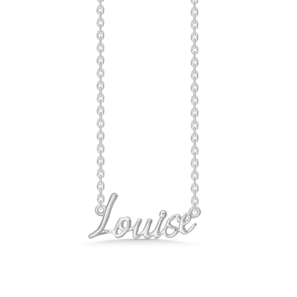 Name Tag Necklace Louise - halskæde med navn - navnehalskæde i sterling sølv