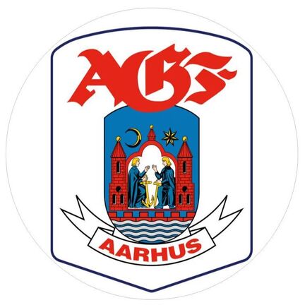 Rundt AGF Aarhus kageprint med navn til personlig fodboldkage