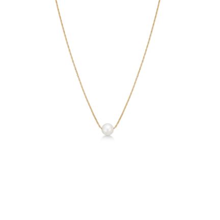 Grain Necklace - Simple necklace with a simple white cultured pearl