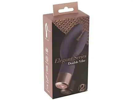 Elegant Series Double Vibe – Dobbeltvibrator i blød silikone til klitoris og G-punkt