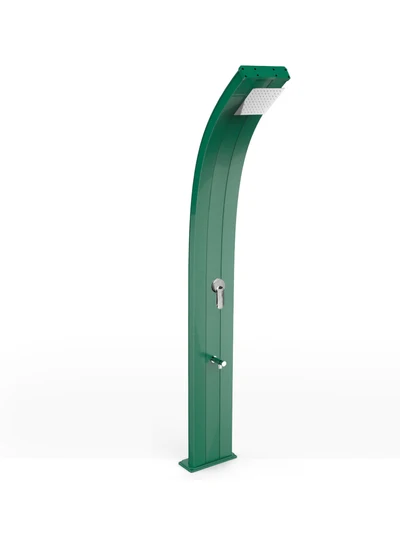 Arkema - DADA D320 Aluminium Solardusche mit Fußbrause - 30 Liter - Grün