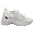 hvid damesneaker, sneakers med kilehæl, sok sneaker, strik sneaker dame, hvide sneakers dame, sporty damesko, moderne sneakers, sneakers med strik, hvide sokkede sneakers, slip-on damesko, komfort sneakers dame, hvide sportssko, stilrene sneakers, chunky 
