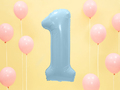 1 tals ballon lysblå