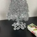 sølv juletræ metal julepynt