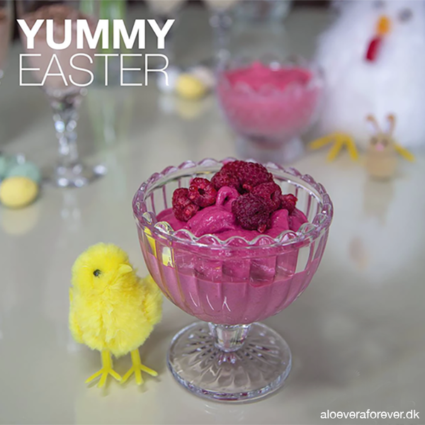 Hindbær Fluff med Forever Ultra Vanilla