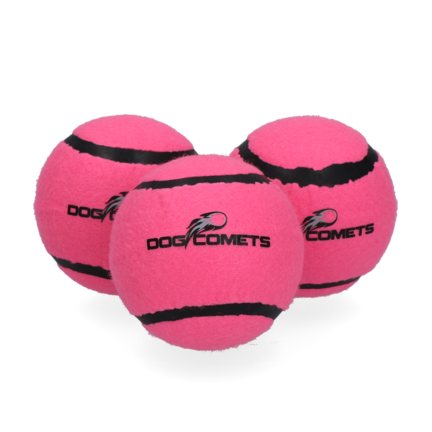 Dog Comets Starlight Tennisbold - M, 3 stk, pink