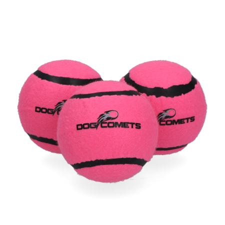 Dog Comets Starlight Tennisbold - M, 3 stk, pink