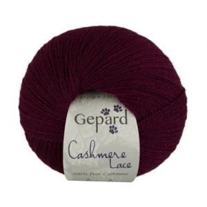 Gepard garn cashmere lace i farven ravnens blomme