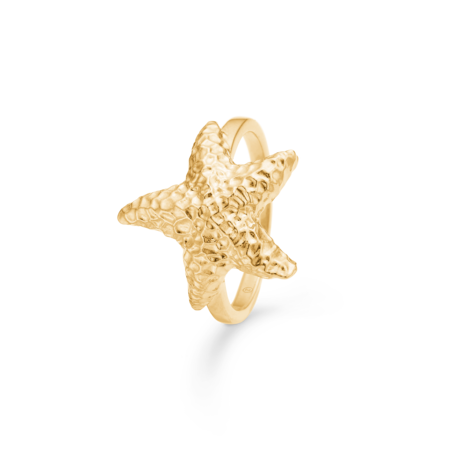 Starfish Lustre ring udført i 925 ren sterlingsølv belagt med 18 karat forgyldning.