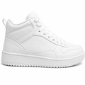Hvid high-top damesneaker med klassisk design