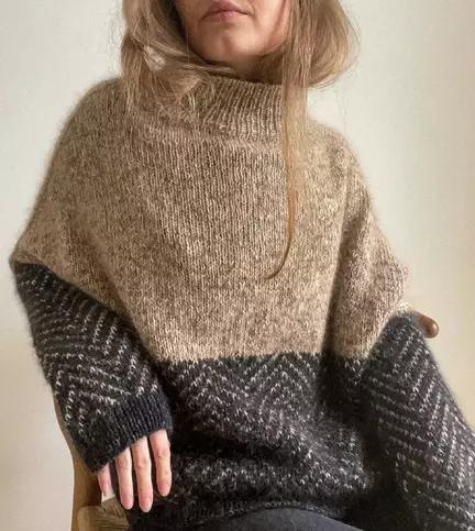 JEOL Sweater Aegyoknit Strikkekit Isager Tweed Silk Mohair