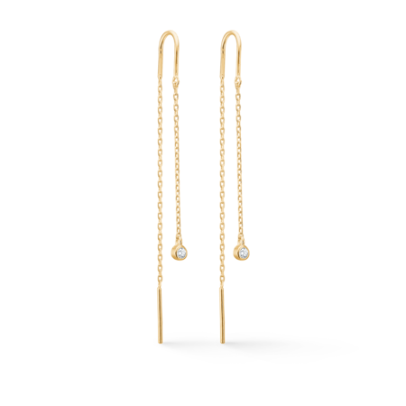 ENDLESS ALLURE øreringe i 14 karat guld med 0,08 ct. brillanter W.SI.