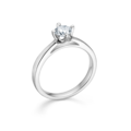 CROWN solitaire and diamond ring in 14 karat white gold | Danish design by Mads Z