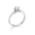 CROWN solitaire- og diamantring i 14 karat hvidguld | Mads Z