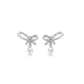 MISS BUTTERFLY silver earrings with pearl | Mads Z