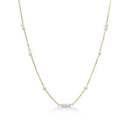 BIANCE necklace in 8 karat gold with cultured pearls | Danish design by Mads Z