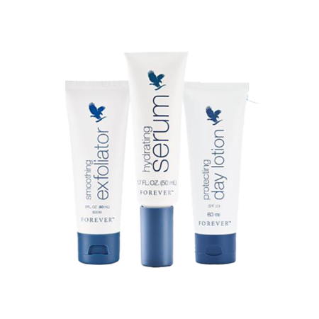 Forever Glow Kit med 3 targeted skincare produkter fra Forever Living