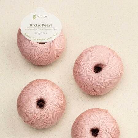 4 garnnoegler i kvaliteten arctic pearl fra pascuali i farven rose 06