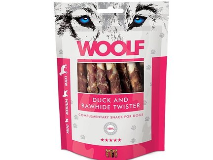 Woolf Duck and rawhide twister - 100g