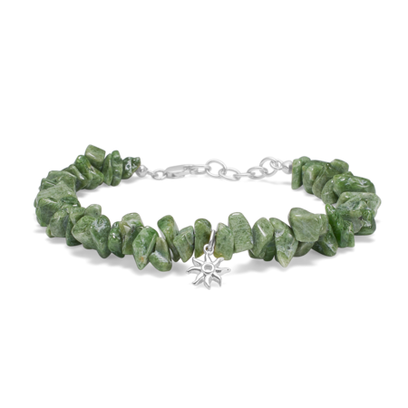 Urchin Elegance stone bracelet made in 925 pure sterling silver.