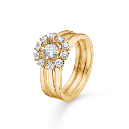 CROWN TIARA diamond ring in 14 karat gold | Danish design by Mads Z