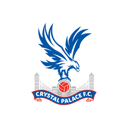 Crystal Palace klublogo på hvid baggrund til rundt kageprint Ø2–28 cm