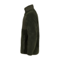 Set fra venstre: Matterhorn Pasang mørkegrøn fleecejakke. Unik sherpa-fleece af genanvendt polyester. Praktiske lommer og elastiske manchetter.