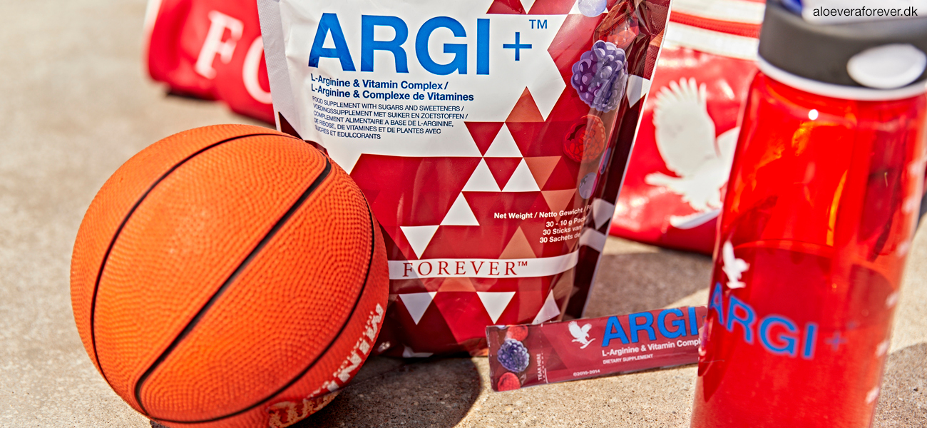 Argi+ med l'arginin fra Forever Living til sport og restitution