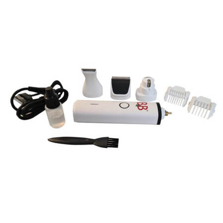 Her ser du alle dele af en B&B Pote klippemaskine 2-i-1