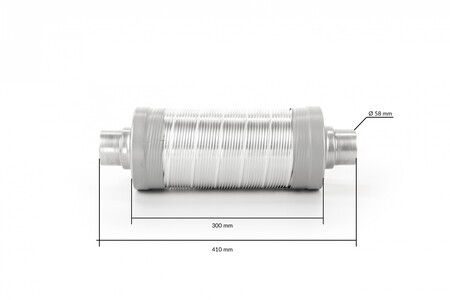 Luftlyddæmper Ø60 mm – Til Dieselfyr (Indsugning/Udblæsning)