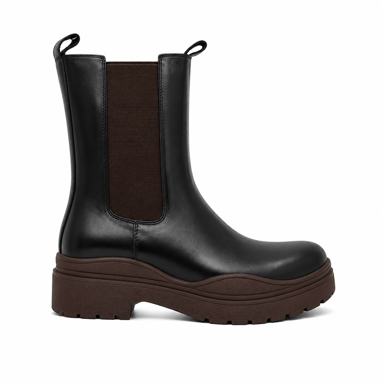 Noira Brown Chelsea Platform Boot - 38