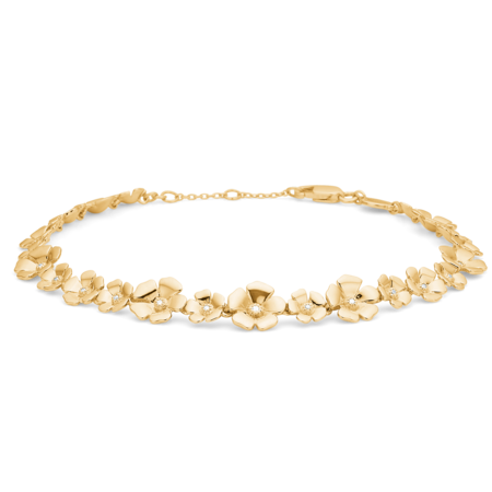 FLEUR armbånd i 14 karat guld med 0,081 ct. brillanter W.SI.